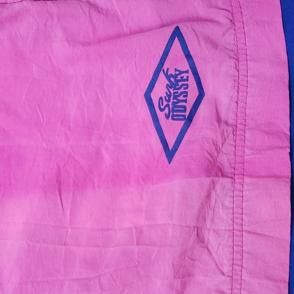 Vintage 90s Surf Odyssey Drawstring Lined Swim Trunks - Picture 6 of 6